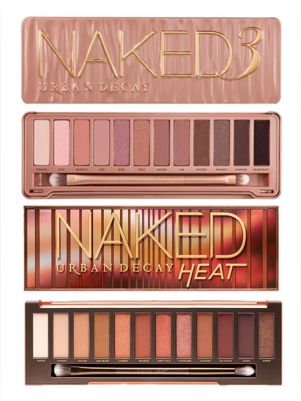 Urban Decay Naked3 & Naked Heat Palette Set Discontinued New